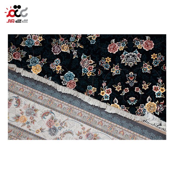 فرش ماشینی مدل گیلدا سرمه ا ی