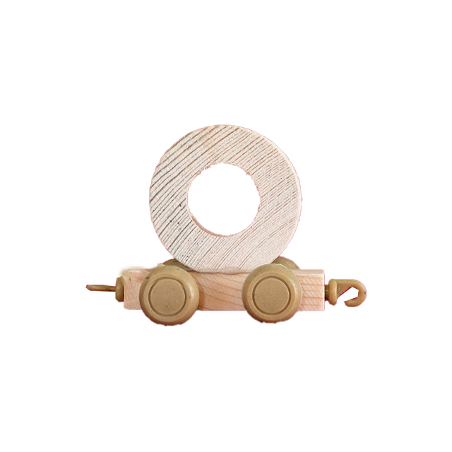 قطار چوبی طرح حروف انگلیسی حرف O