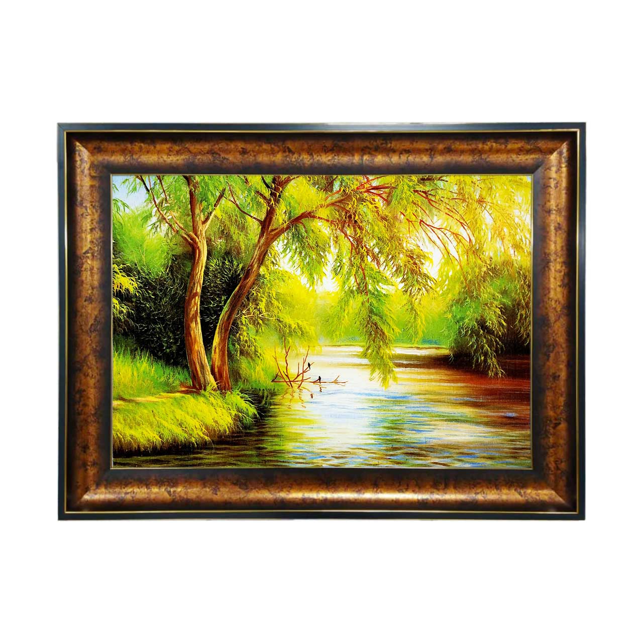 تابلو فرش چاپی طرح برکه کد 10091 سایز 50×35 سانتی متری