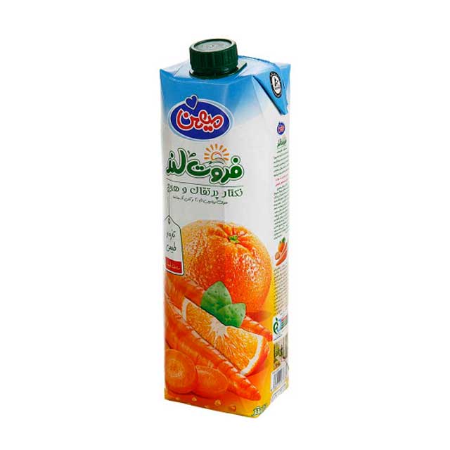 نکتار پرتقال و هویج فروت لند میهن 1000 میلی لیتری