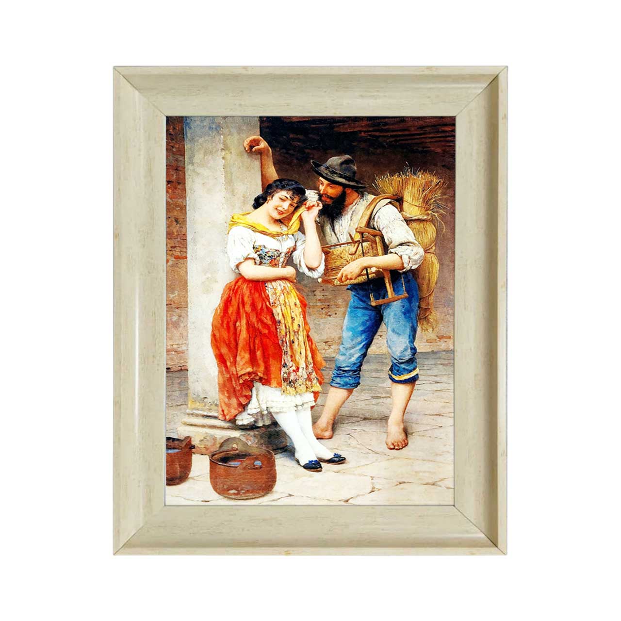 تابلو فرش چاپی طرح زوج کد 13022 سایز 60×40 سانتی متری