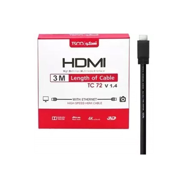 کابل HDMI تسکو مدل TC 72 به طول 3 متر