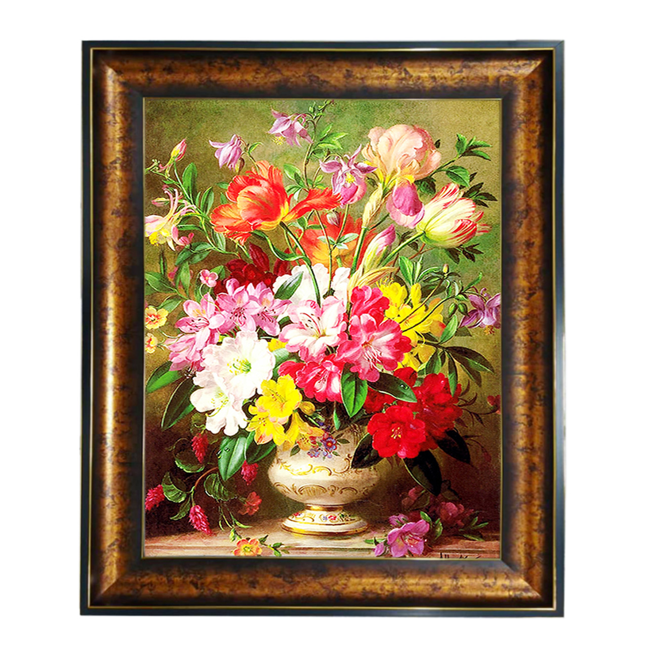 تابلو فرش چاپی طرح گل کد 12321 سایز 100×50 سانتی متری