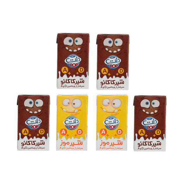 پک شیر طعم دار دنت 125 میلی لیتری بسته 6 عددی