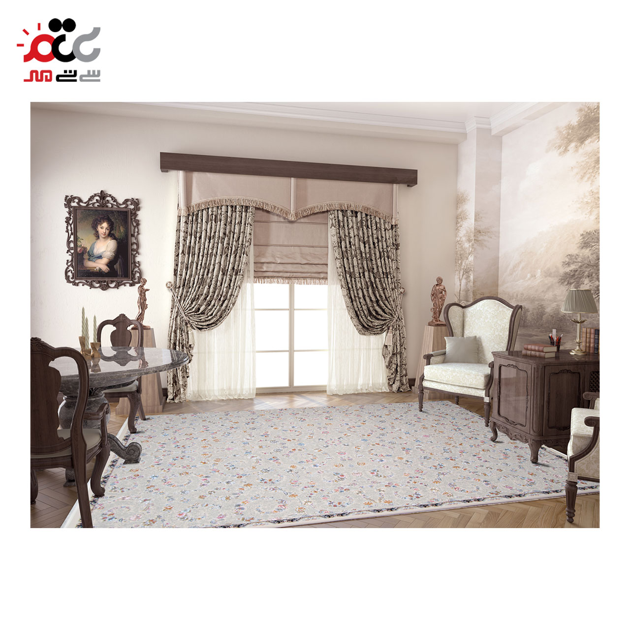 طراحی زیبای فرش ماشینی