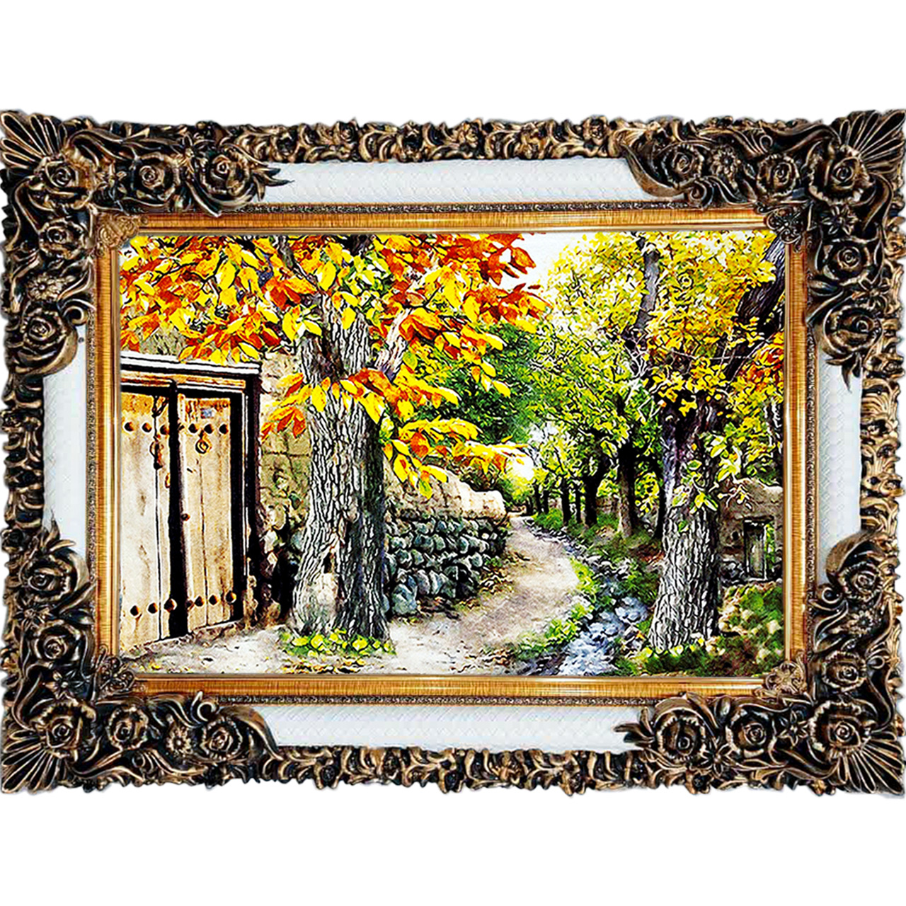 تابلو فرش طرح کوچه باغ