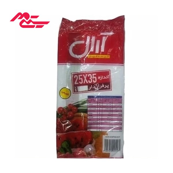کیسه فریزر پاکتی آرال بسته  100 عددی