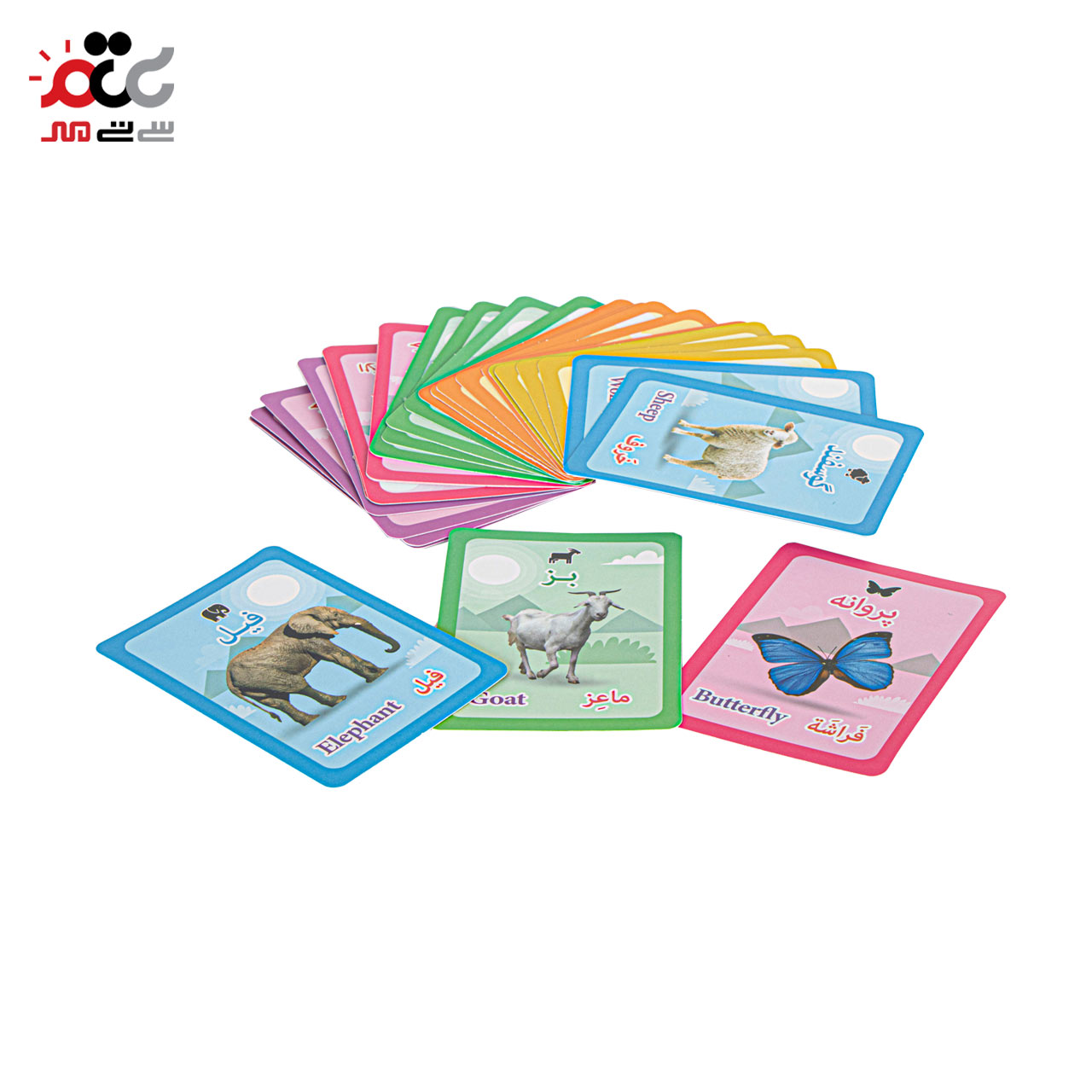 بازی آموزشی طرح فلش کارت سرزمین حیوانات مجموعه 25 عددی