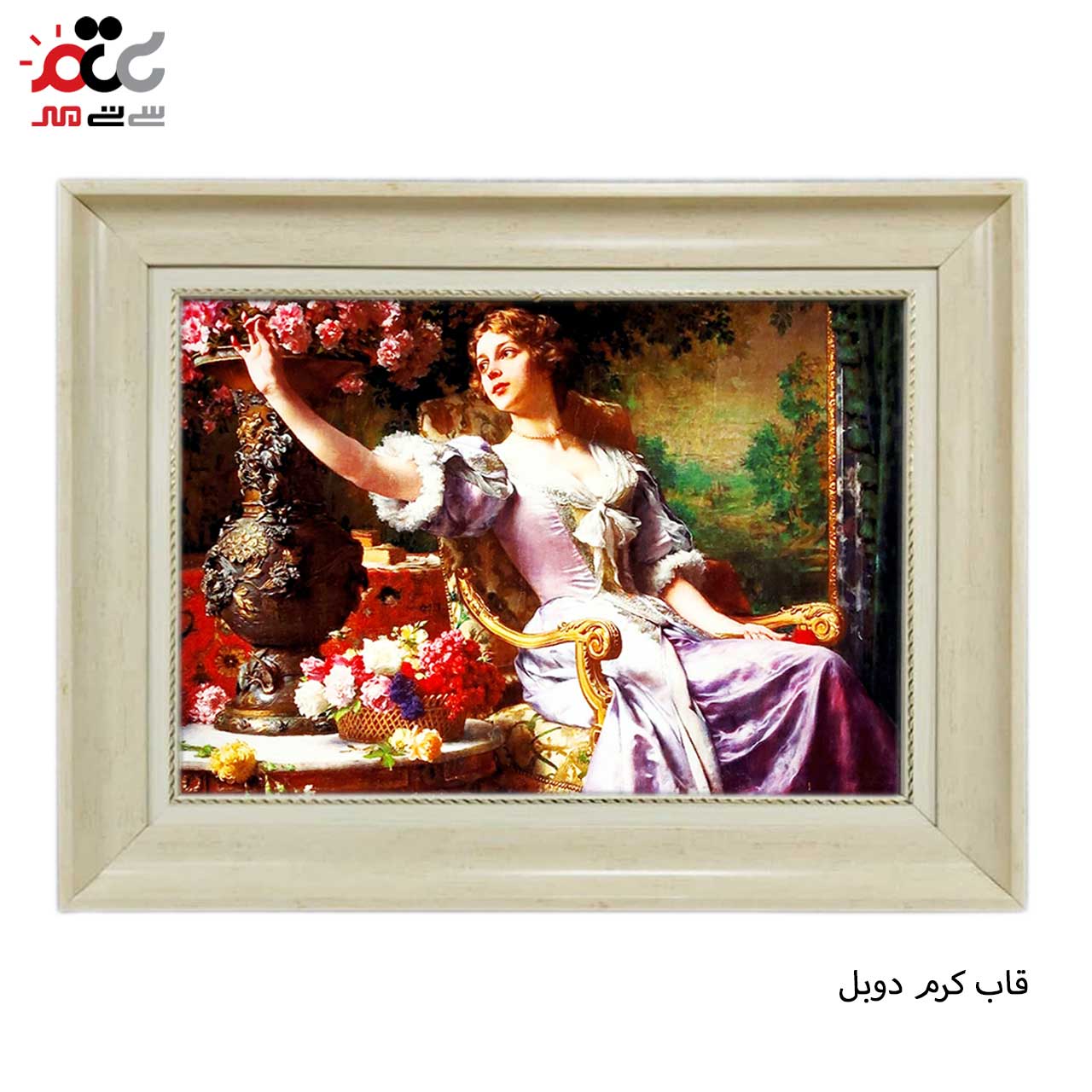 تابلو فرش چاپی طرح دختر کد 11054 سایز 50×35 سانتی متری