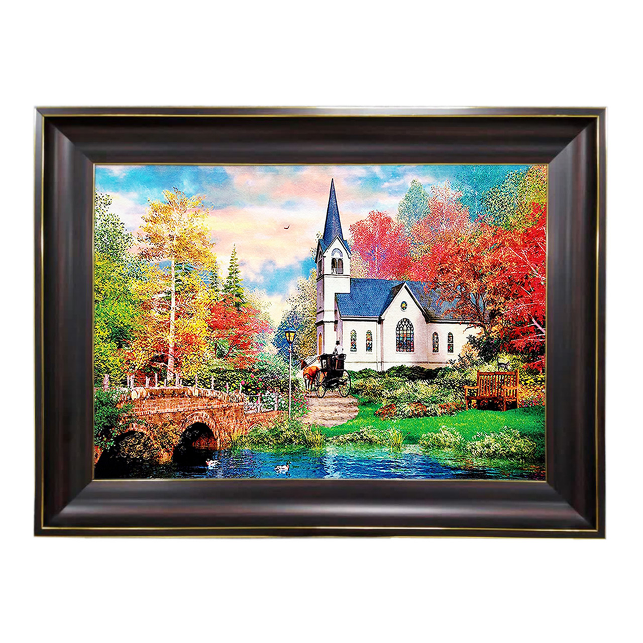 تابلو فرش چاپی طرح منظره کد 10085 سایز 60×40 سانتی متری