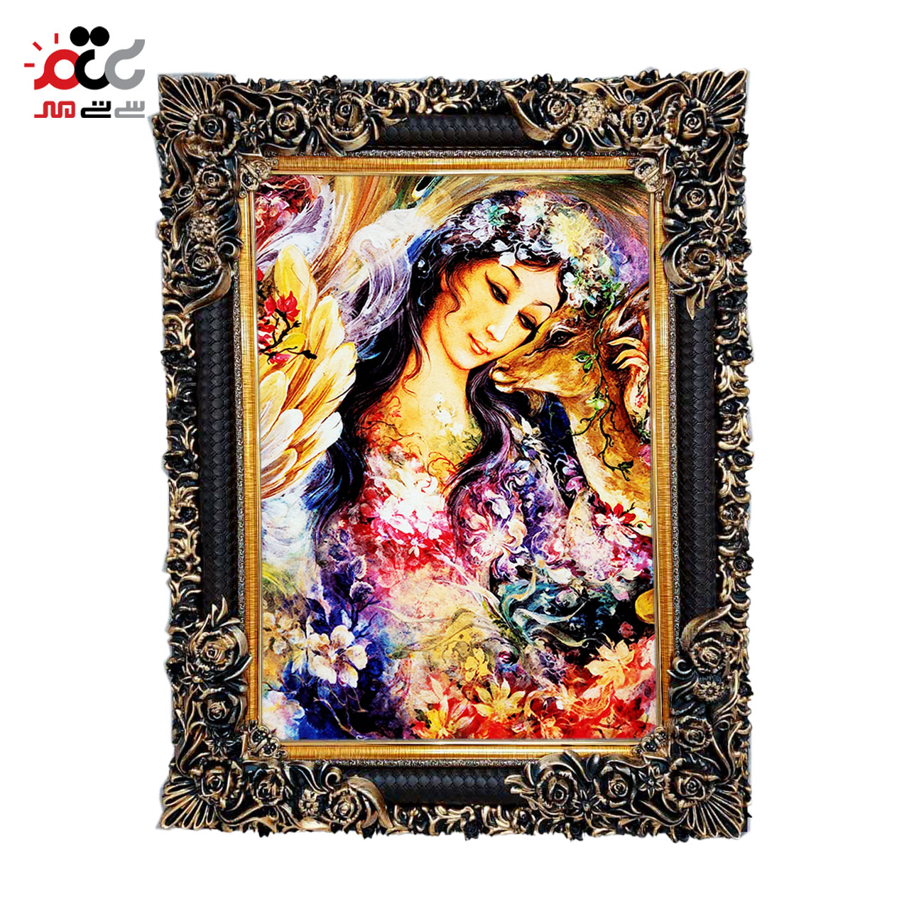 تابلو فرش چاپی طرح مینیاتوری کد 16028 سایز 40×60 سانتی متری