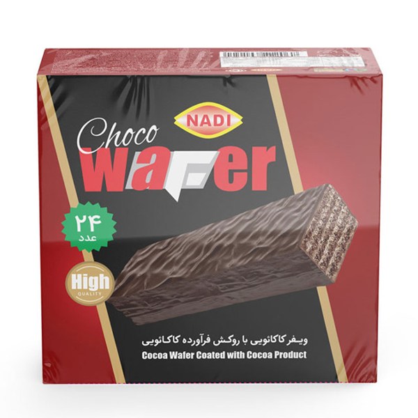 ویفر کاکائویی نادی 30 گرمی بسته 24 عددی