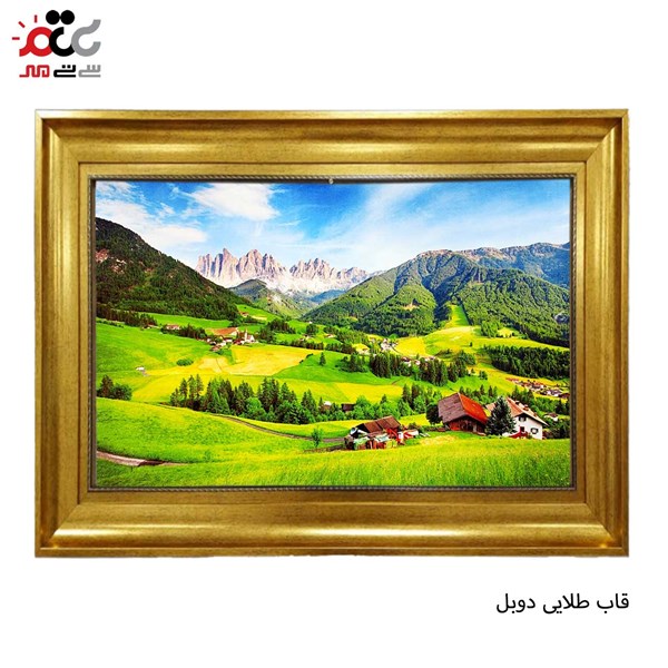 تابلو فرش طرح روستای سر سبز کد 10284 سایز 60*40 سانتی متری