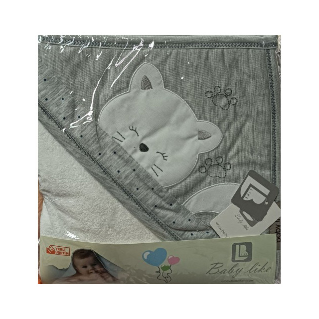 حوله تک کلاه دار نوزادی بی بی لایک طرح گربه