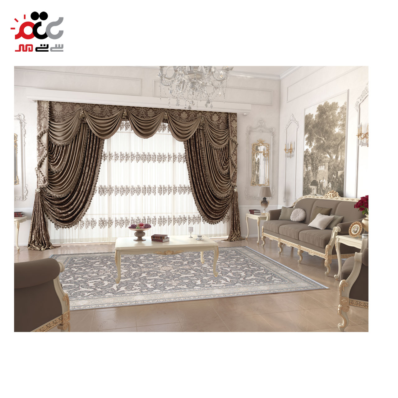 زیباترین فرش ماشینی 1200 شانه