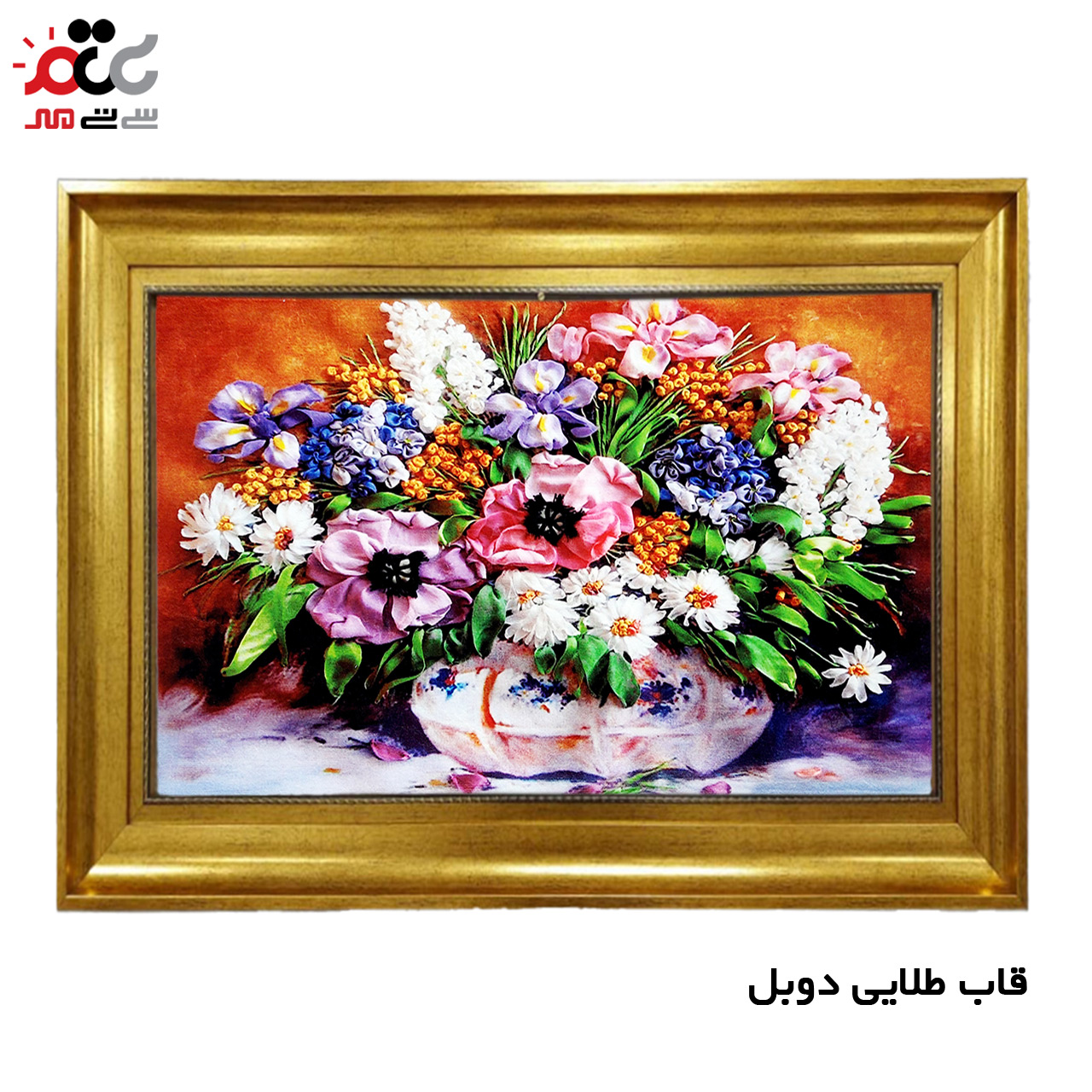 تابلو فرش چاپی طرح گل کد 12008 سایز 100×50 سانتی متری