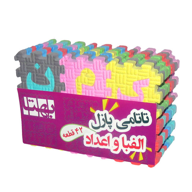 کفپوش تاتامی بهتا مدل الفبا و اعداد بسته 42 عددی
