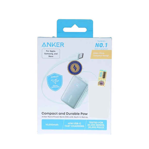 پاوربانک فست شارژ Anker 10000mAh مدل A1638H61 45W - سبز (گارانتی 18ماهه حافظه طلایی ایستا)