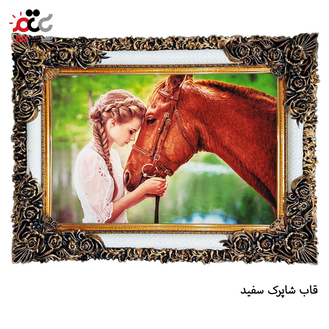 تابلو فرش چاپی طرح اسب کد 13305 سایز 100×70 سانتی متری