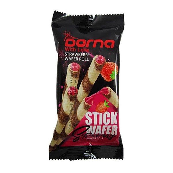 ویفر مغز دار توت فرنگی رول رول درنا 25 گرمی