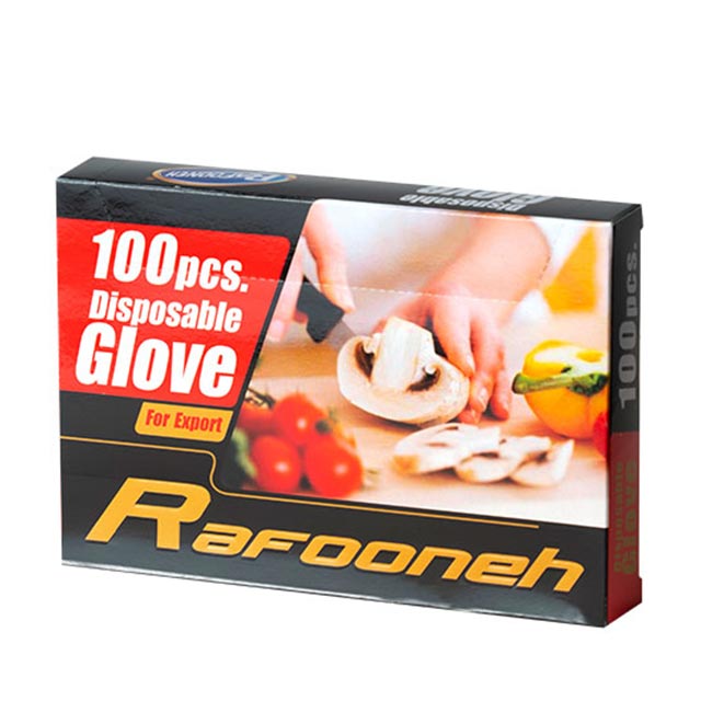 دستکش یکبار مصرف رافونه 100 عددی