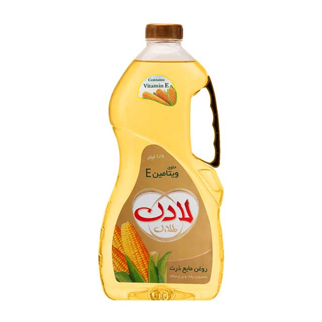 روغن ذرت مخصوص پخت وپز و سالاد لادن طلایی 1800 میلی لیتری