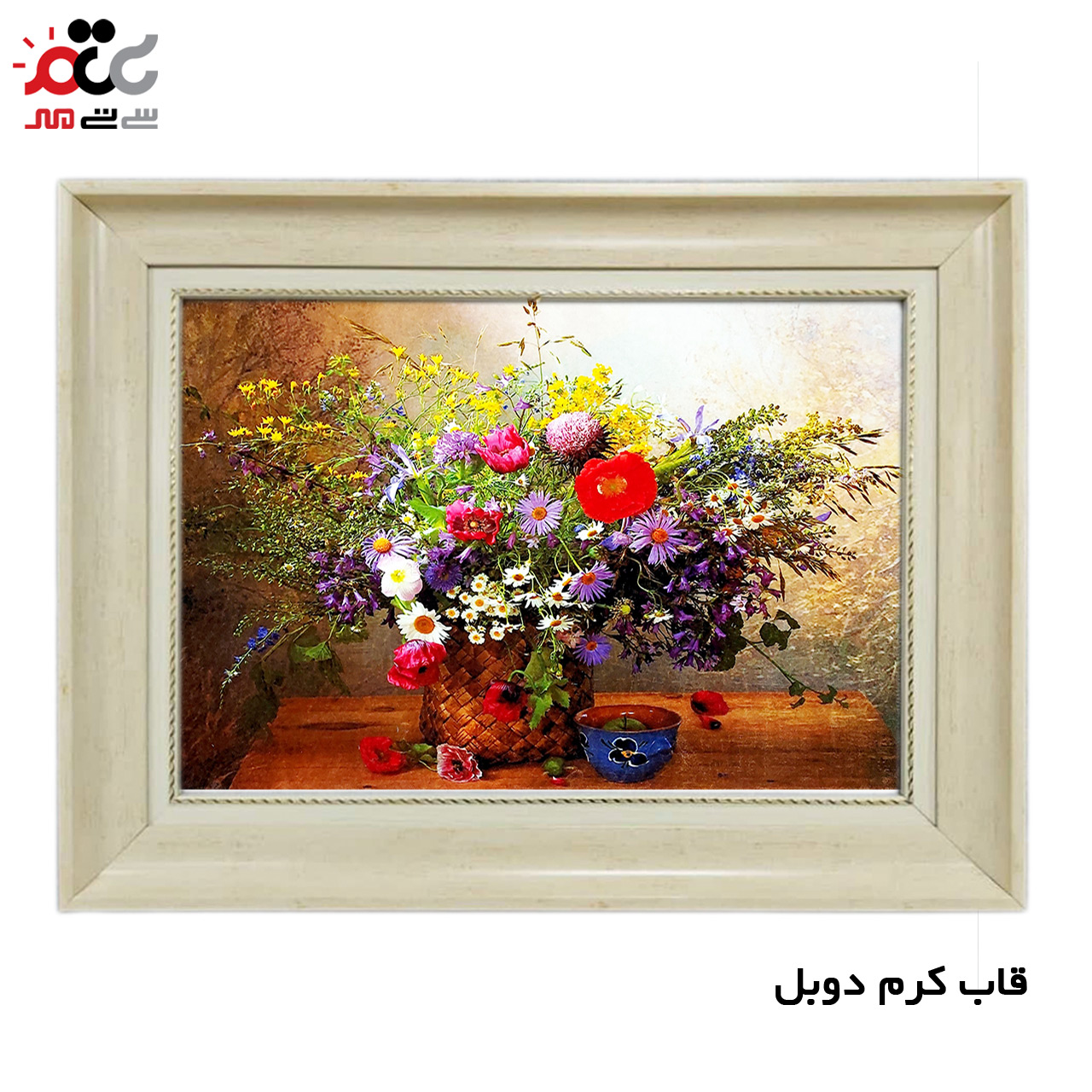 تابلو فرش چاپی طرح گل کد 12022 سایز 70×50 سانتی متری