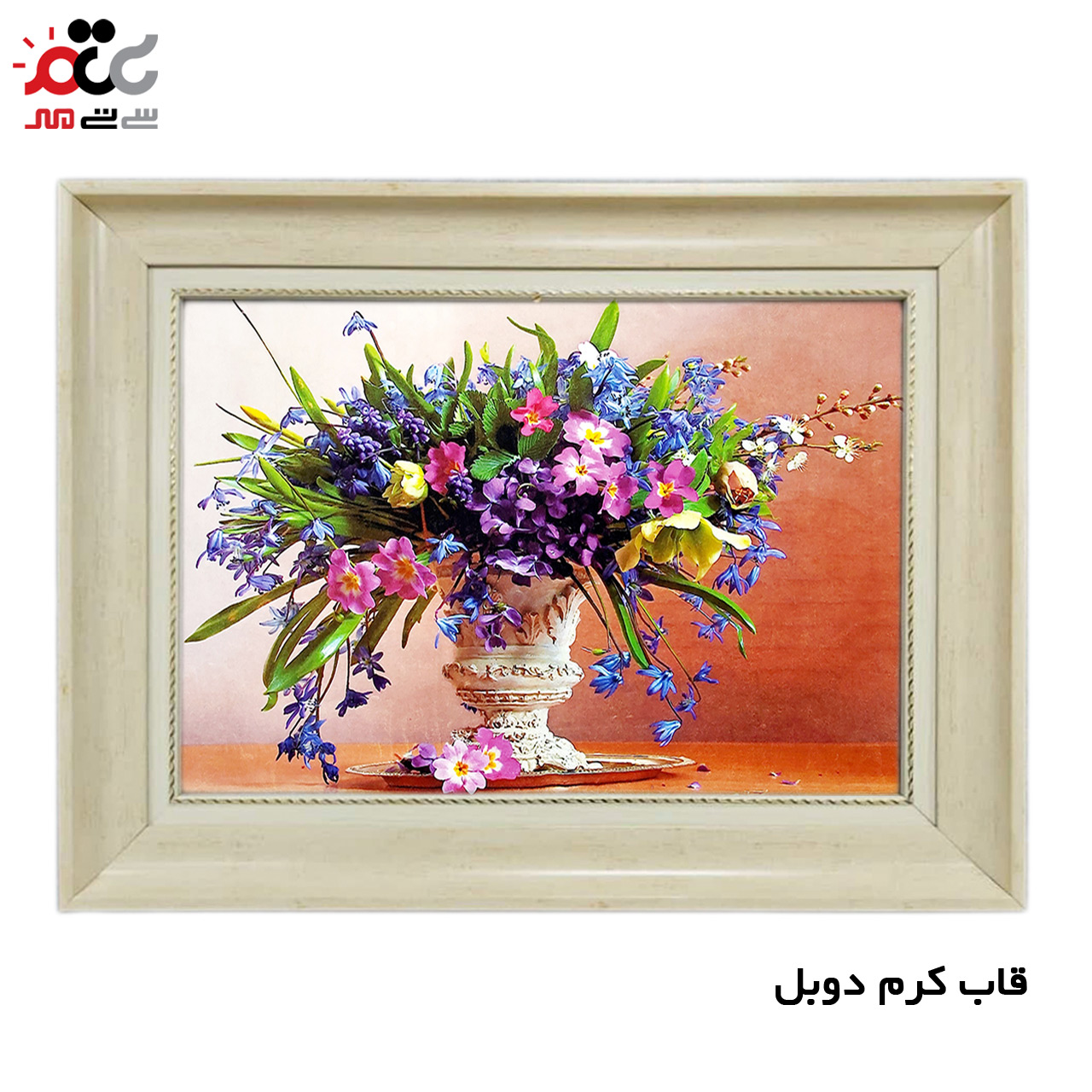 تابلو فرش چاپی طرح گل کد 12017 سایز 70×50 سانتی متری