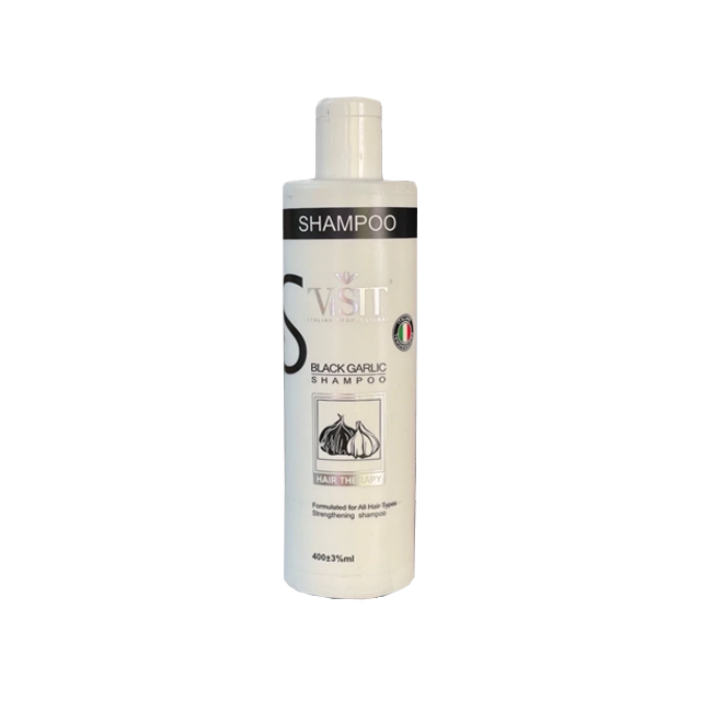 شامپو سیر سیاه تقویت کننده انواع مو ویزیت 400 میلی لیتری
