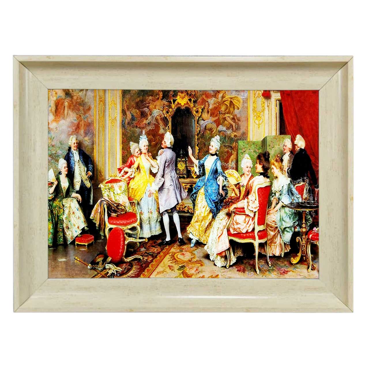 تابلو فرش چاپی طرح ضیافت کد 11011 سایز 70×50 سانتی متری