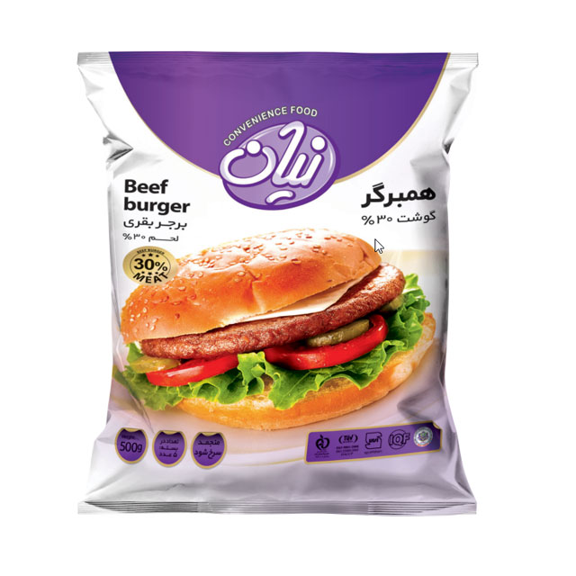همبرگر 30 درصد گوشت نیان 500 گرمی
