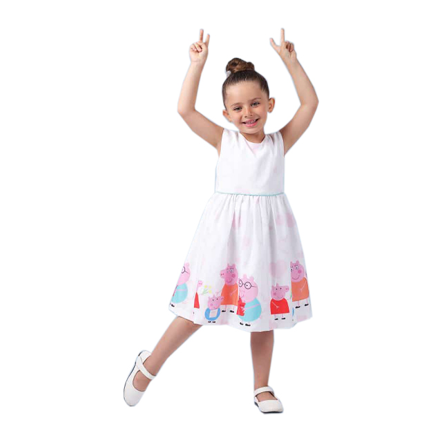 پیراهن مجلسی دخترانه طرح خوک