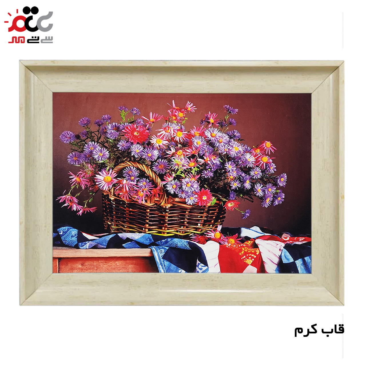 تابلو فرش چاپی طرح گل کد 12007 سایز 70×50 سانتی متری