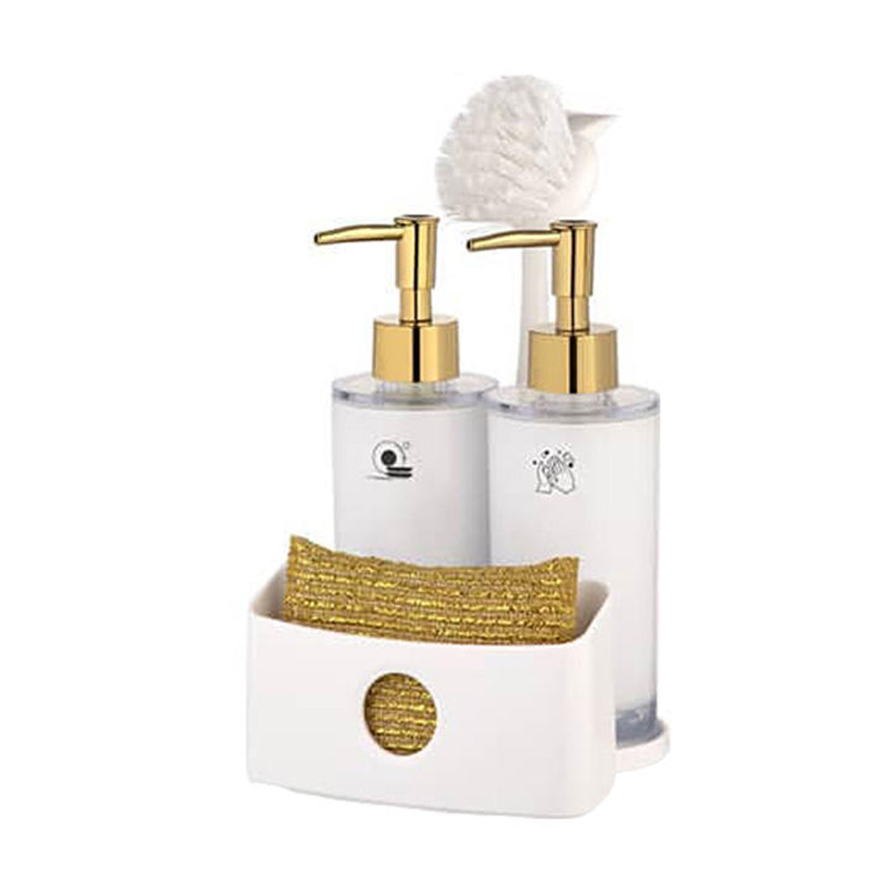 جامایع ظرفشویی رومیزی و اسکاچ دوقلو لیمون