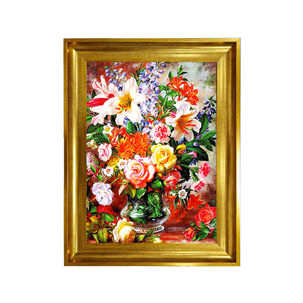 تابلو فرش چاپی طرح گل کد 12304 سایز 50×50 سانتی متری