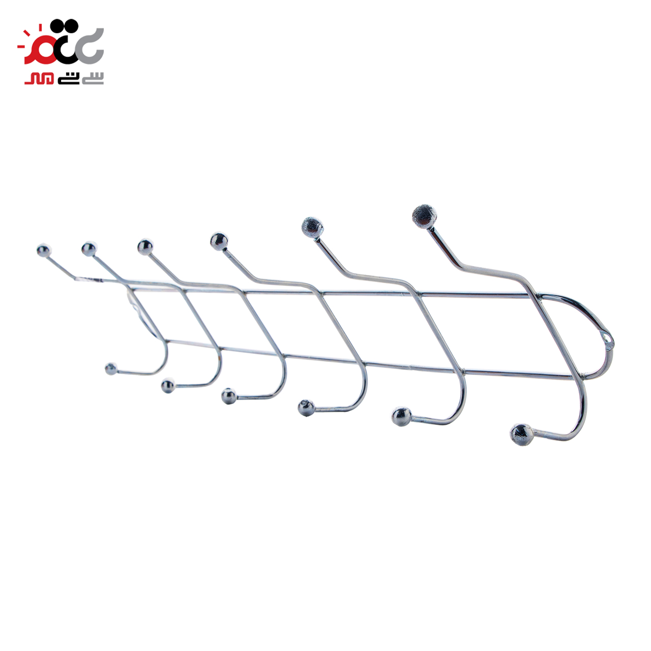 رخت آویز دیواری فلزی مدل 6 شاخه