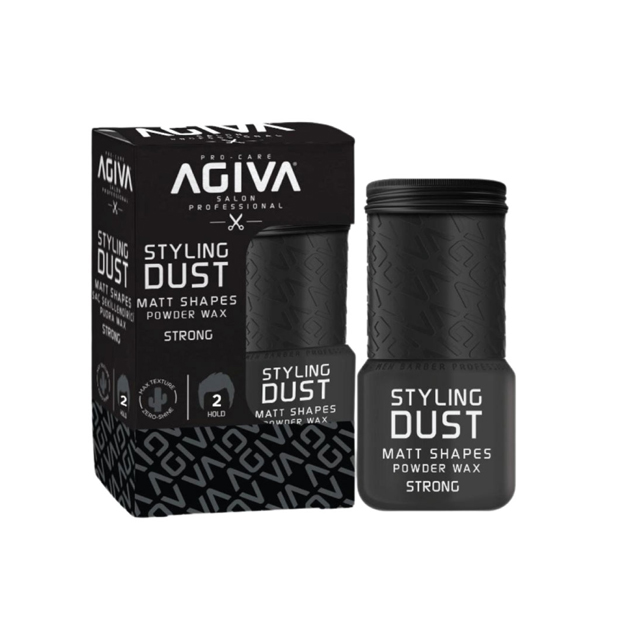 پودر پرپشت کننده و حجم دهنده مو آگیوا کد 02 رنگ مشکی حجم 20 گرمی