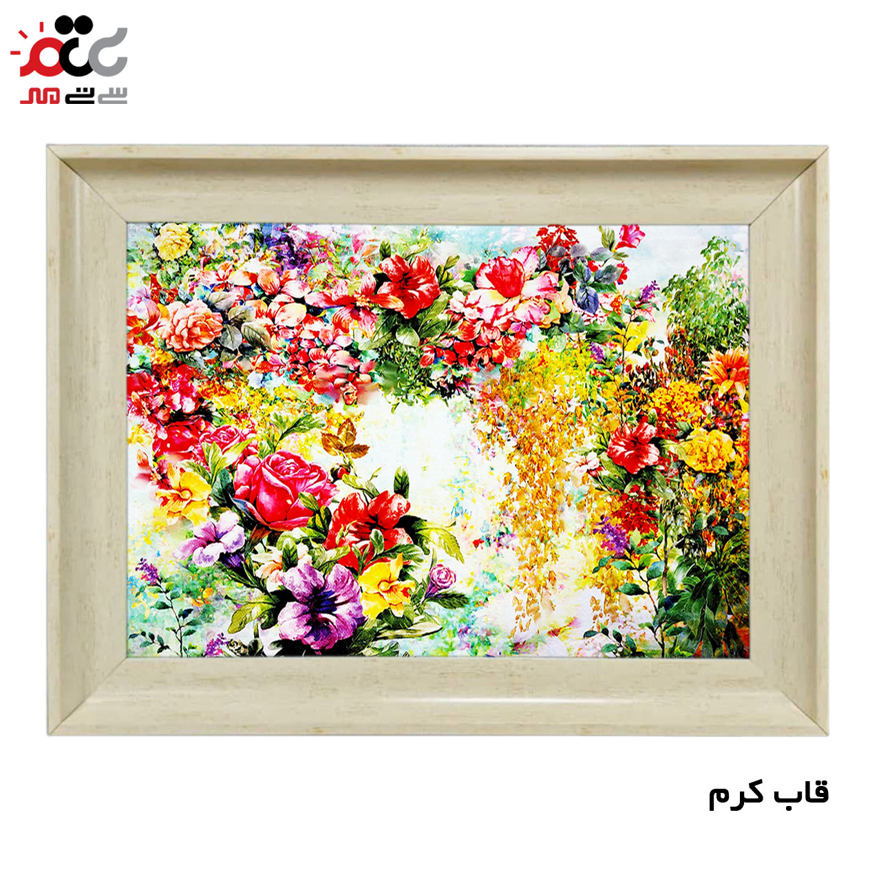تابلو فرش چاپی طرح گل کد 12028 سایز 50×50 سانتی متری