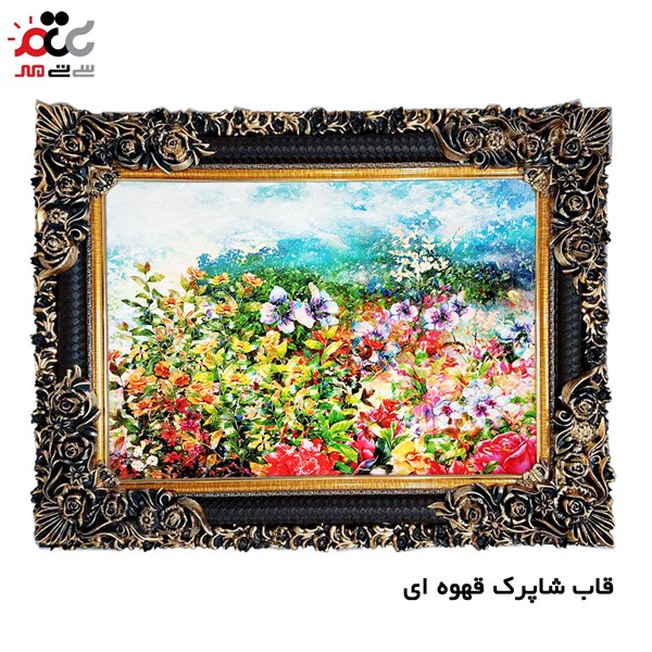 تابلو فرش چاپی طرح گل کد 12030 سایز 100×70 سانتی متری