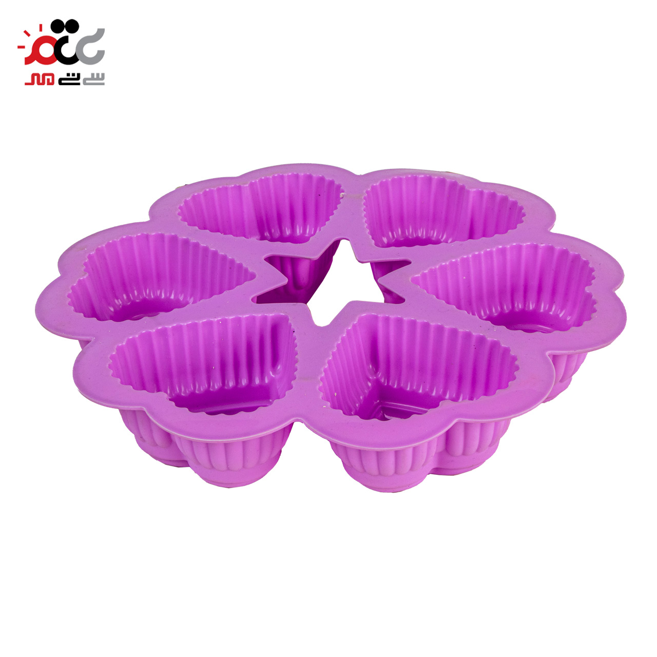 قالب کیک و ژله سیلیکونی طرح قلب مدل 6 خانه