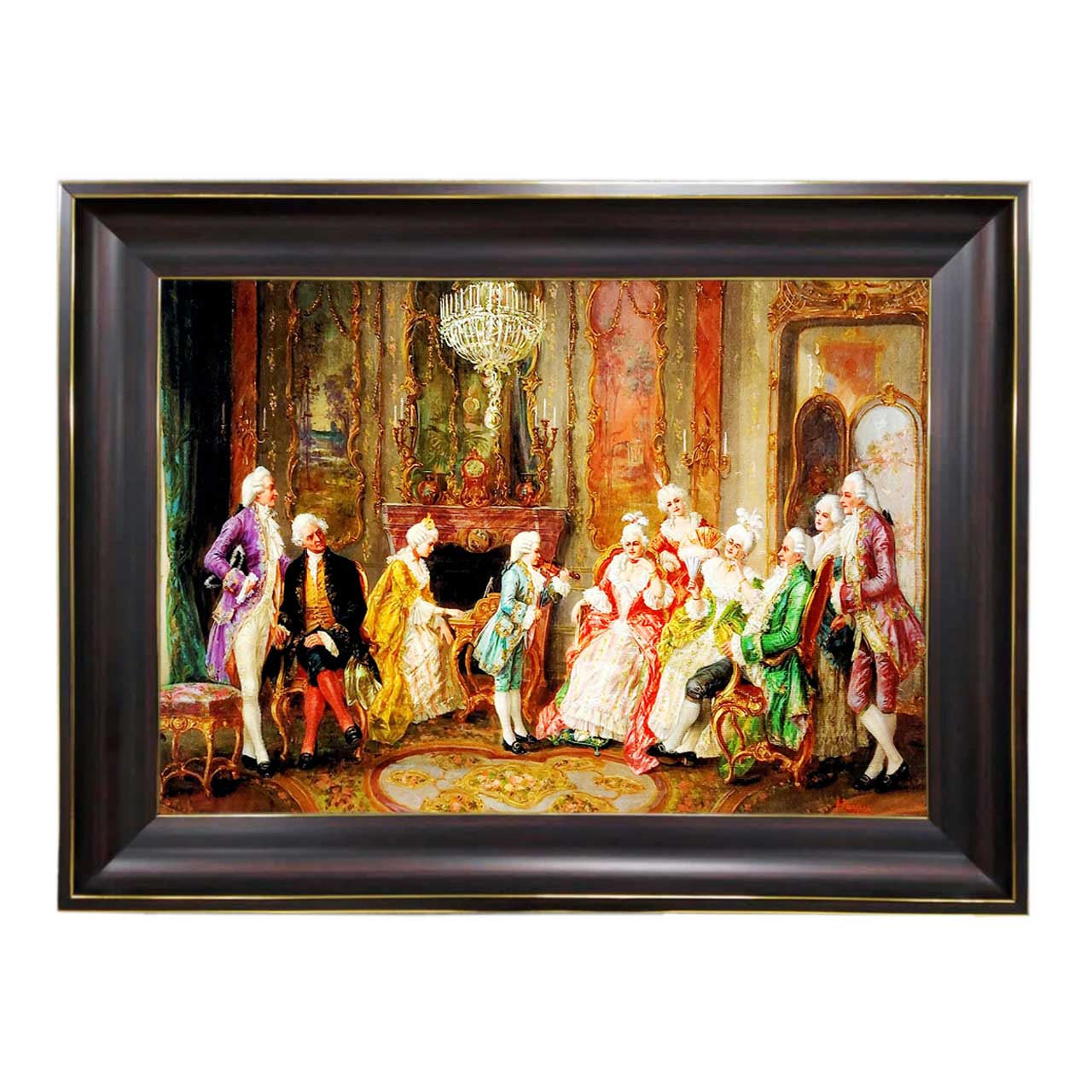 تابلو فرش چاپی طرح نوازنده کد 11053 سایز 60×40 سانتی متری