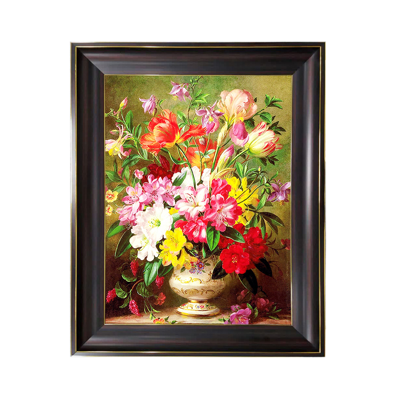 تابلو فرش چاپی طرح گل کد 12321 سایز 60×40 سانتی متری