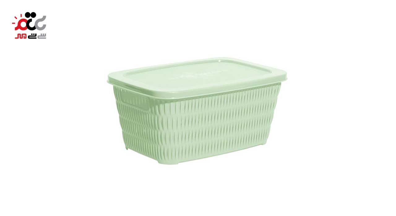 سبد مستطیل بامبو دربدار 3 لیمون