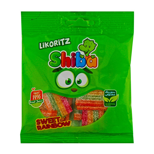 پاستیل لیکوریتز رنگین کمان شیبا 50 گرمی