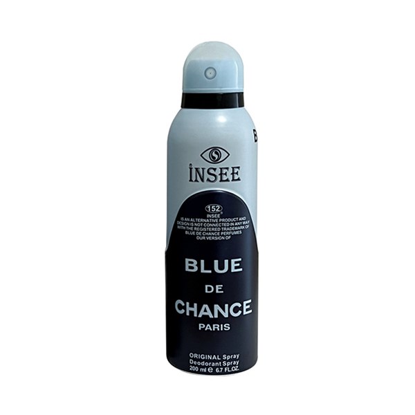 اسپری مردانه Insee مدل BLUE DE CHANCE حجم 200 میلی لیتری