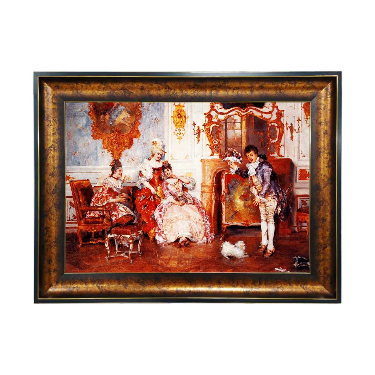 تابلو فرش چاپی طرح قصر کد 11065 سایز 50×35 سانتی متری