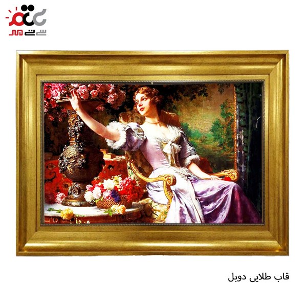تابلو فرش چاپی طرح دختر کد 11054 سایز 100×50 سانتی متری