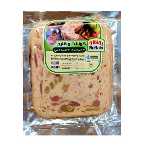 کالباس مخلوط گوشت و قارچ 60 درصد بوفالو 200 گرمی