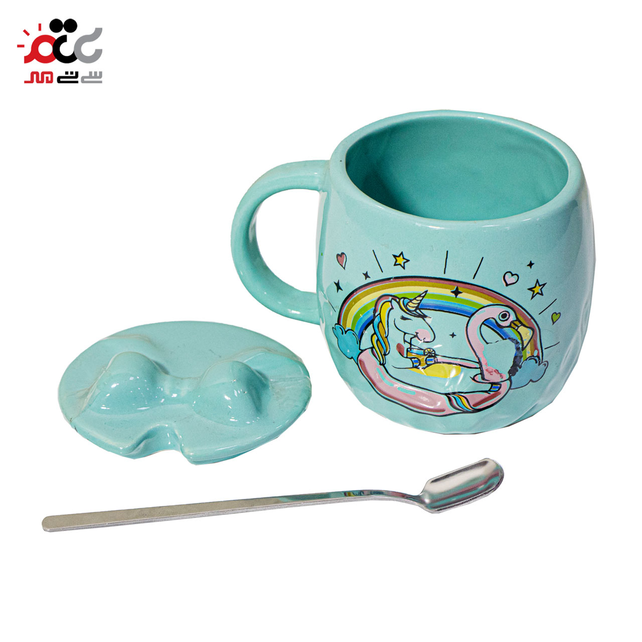 لیوان سرامیکی مدل درب دار  