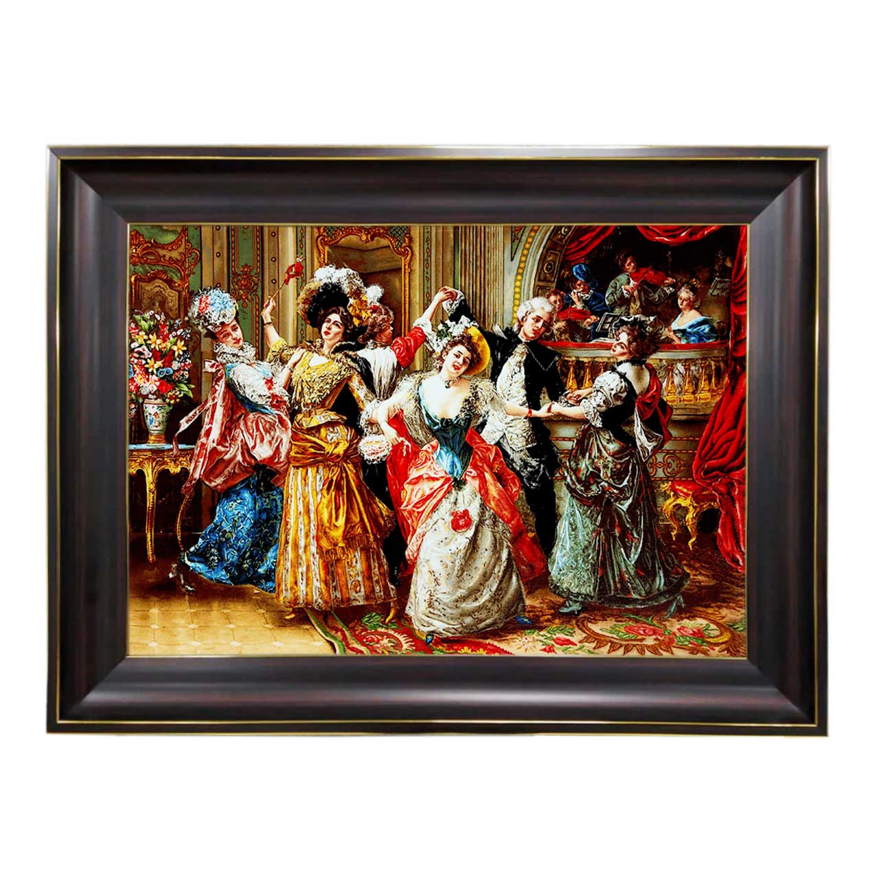 تابلو فرش چاپی طرح ضیافت کد 11030 سایز 60×40 سانتی متری